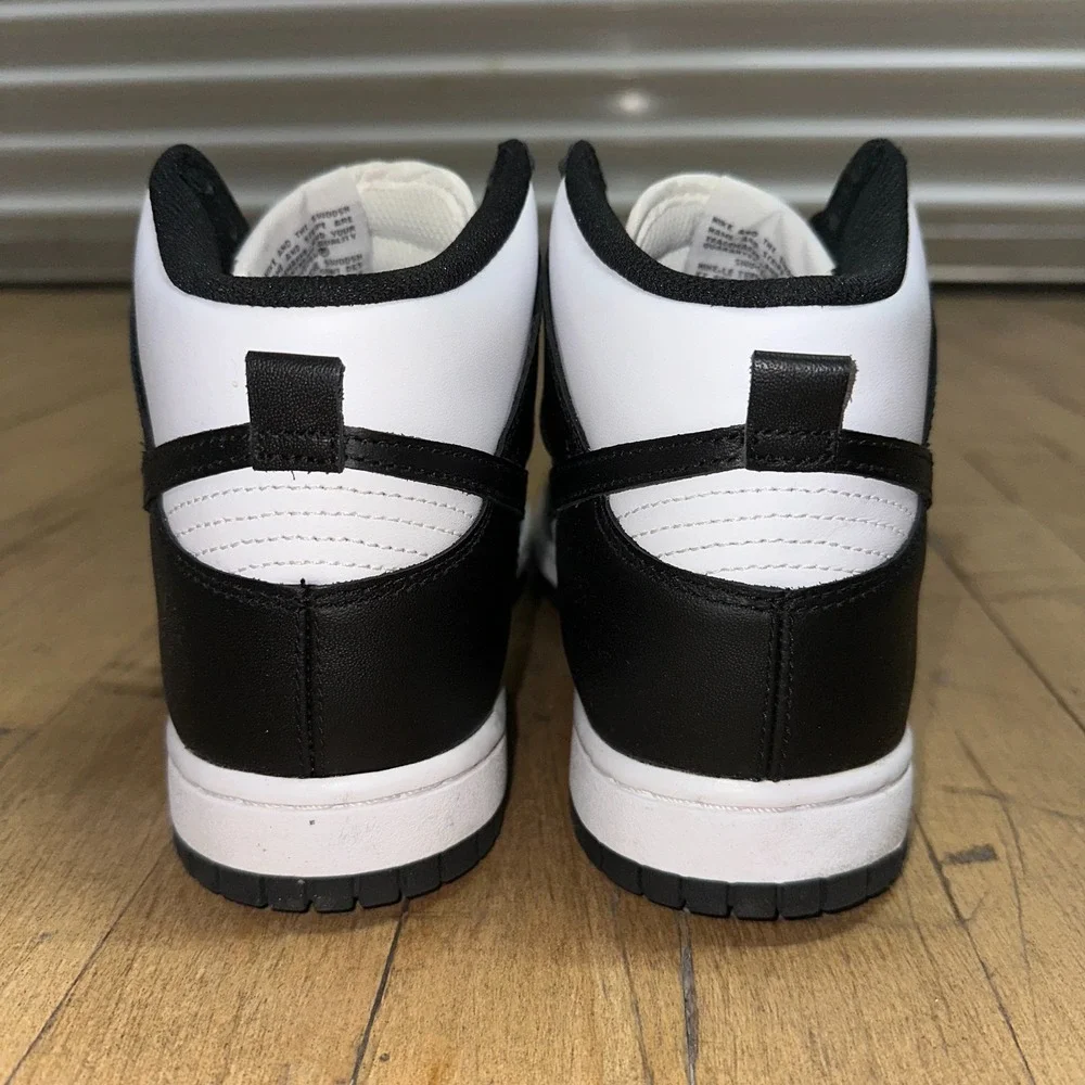 Nike Dunk High Panda Sneakers Men's Size 8.5 Black White Comfort Lace Up Walking - Picture 4 of 12